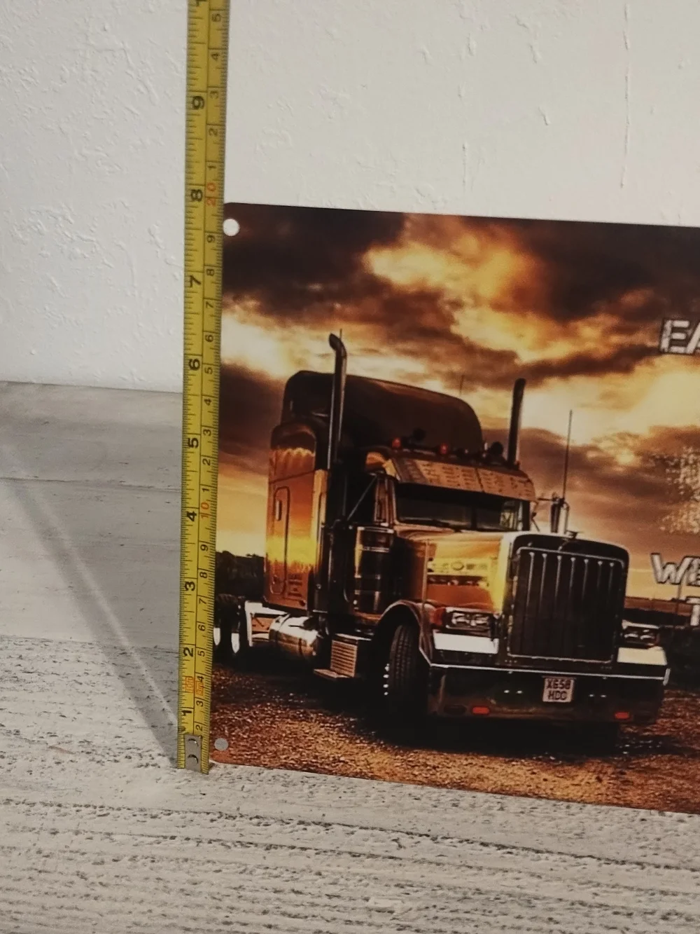 Metal Poster, Gift For Trucker, very good condition 12